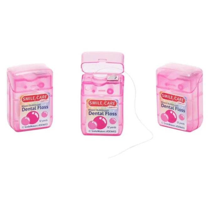12 Yards SmileCare™ Waxed Bubblegum Floss